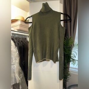Zara Khaki Sleeveless Knit Top